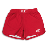 Red BJJ No Gi Shorts Front